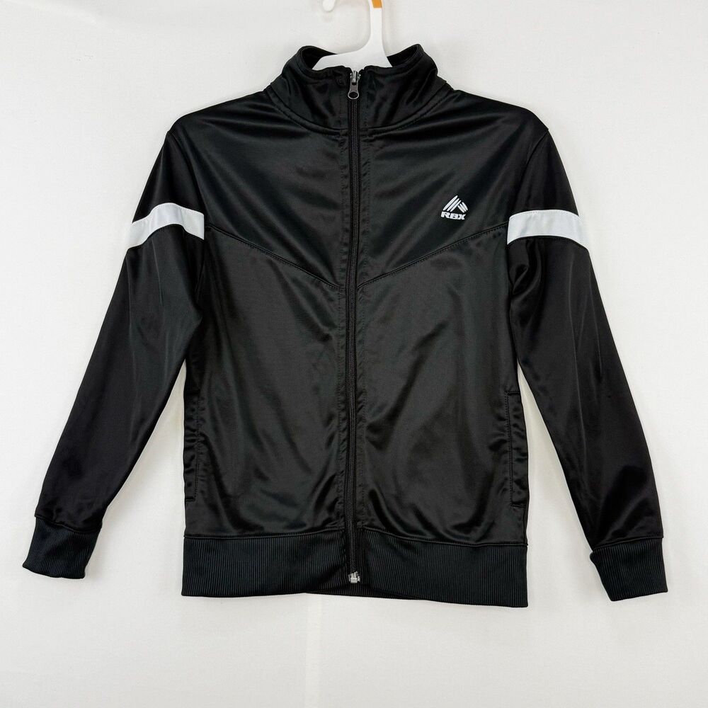 RBX Active Youth Boys Size 8 Black Full Zip Track Jacket Sweater